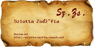 Szlotta Zsófia névjegykártya