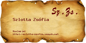 Szlotta Zsófia névjegykártya