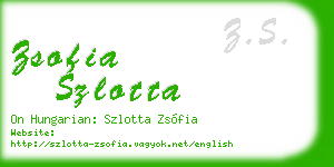 zsofia szlotta business card